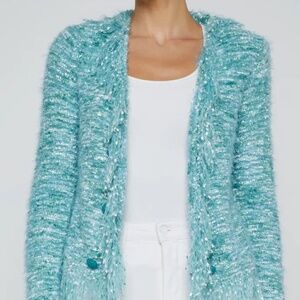 L’AGENCE TEAL KNIT CARDIGAN  - NEW WITH TAGS